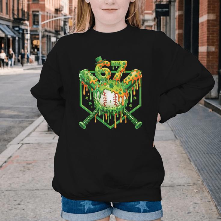 Baseball Drip St Patricks Day Boys Baseball St Patricks Day Youth Crewneck Sweatshirt Baseball Drip St Patricks Day Boys Baseball St Patricks Day Youth Crewneck Sweatshirt