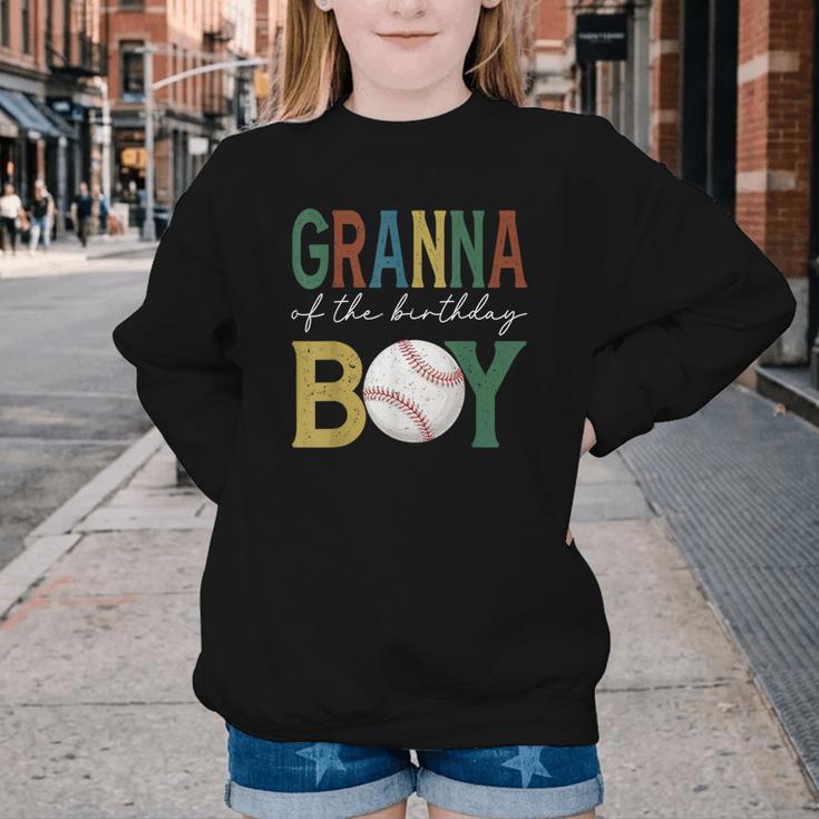 Baseball Granna Of The Birthday Boy Family Matching Youth Crewneck Sweatshirt Baseball Granna Of The Birthday Boy Family Matching Youth Crewneck Sweatshirt