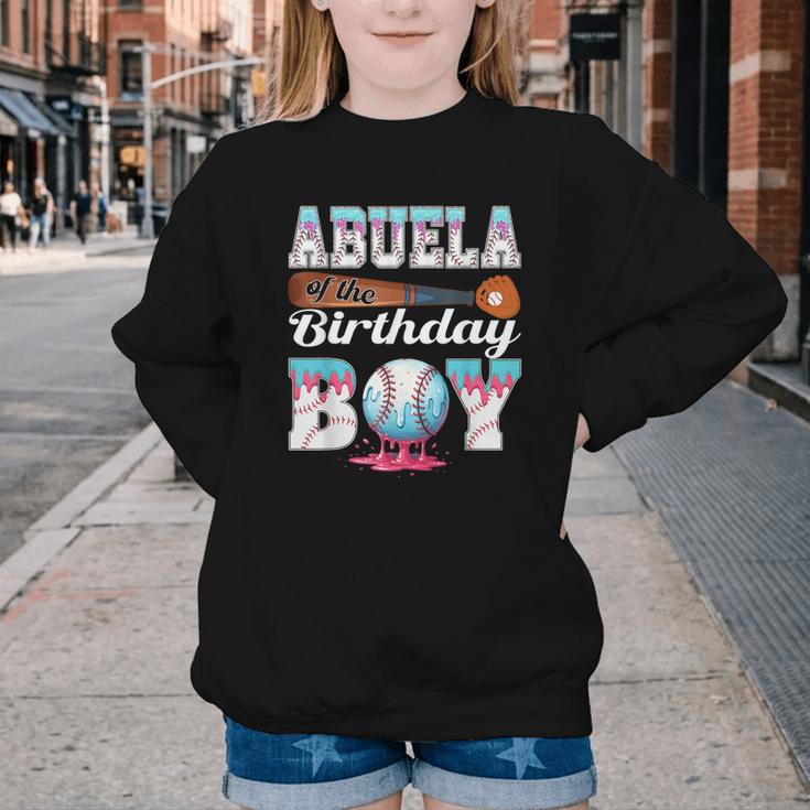Baseball Ice Cream Drip Abuela Of The Birthday Boy Youth Crewneck Sweatshirt