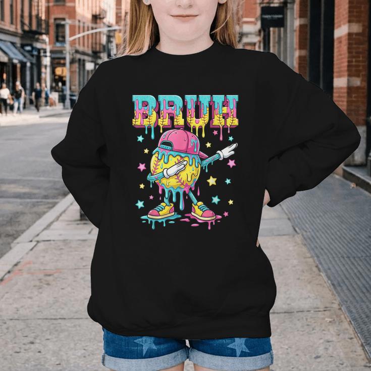 Baseball Life Style Apparel Youth Drip Baseball Boys Kid Youth Crewneck Sweatshirt