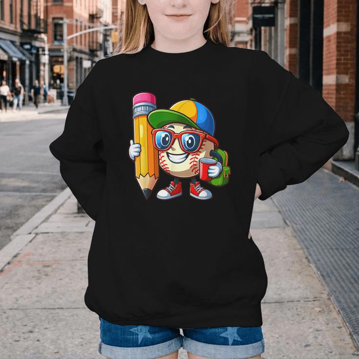Baseball Lovers Pencil Back To School Kids Boys Girls Youth Crewneck Sweatshirt Baseball Lovers Pencil Back To School Kids Boys Girls Youth Crewneck Sweatshirt