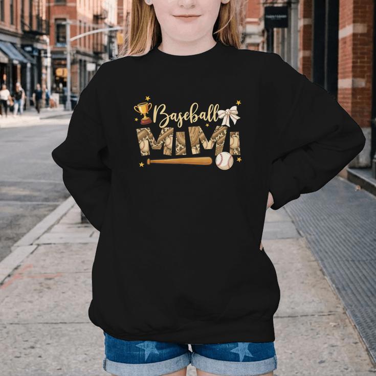 Baseball Mimi Vintage Baseball Lover Youth Crewneck Sweatshirt Baseball Mimi Vintage Baseball Lover Youth Crewneck Sweatshirt