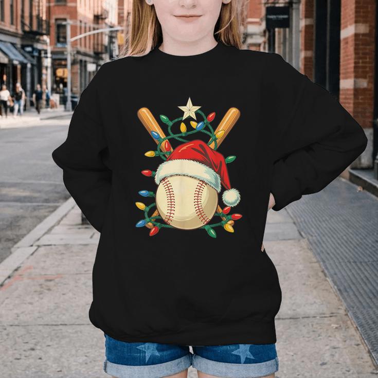 Baseball Santa Christmas Ball Baseball Lover Player Boys Youth Crewneck Sweatshirt Baseball Santa Christmas Ball Baseball Lover Player Boys Youth Crewneck Sweatshirt
