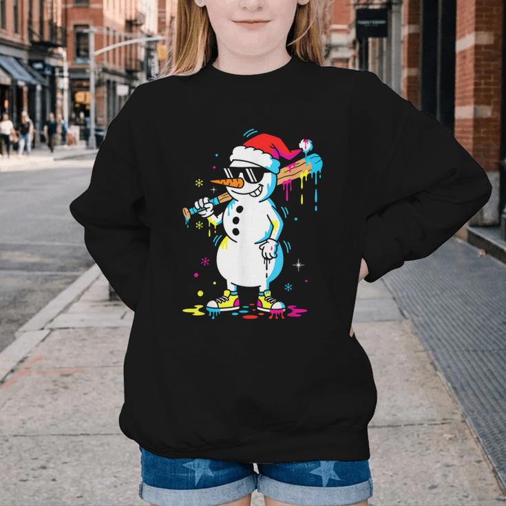 Baseball Snowman Drip Cool Christmas Men Boys Girls Youth Crewneck Sweatshirt Baseball Snowman Drip Cool Christmas Men Boys Girls Youth Crewneck Sweatshirt