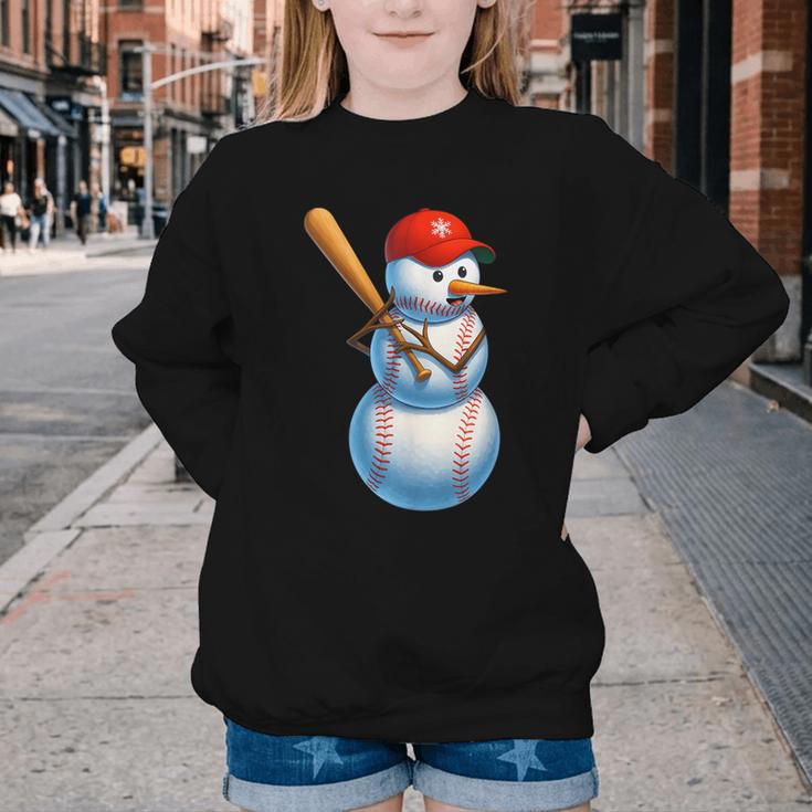 Baseball Snowman Merry Christmas Xmas Pajamas Men Women Kids Youth Crewneck Sweatshirt Baseball Snowman Merry Christmas Xmas Pajamas Men Women Kids Youth Crewneck Sweatshirt