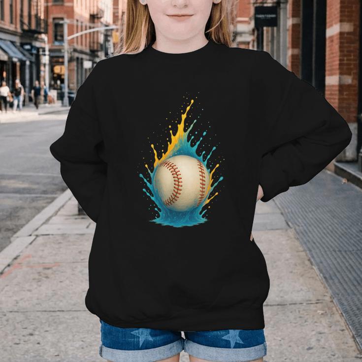 Baseball Splash Team Player For Kids Men Women Youth Crewneck Sweatshirt Baseball Splash Team Player For Kids Men Women Youth Crewneck Sweatshirt