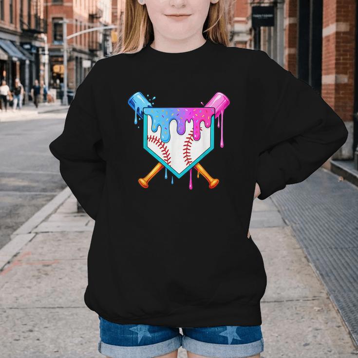 Baseball Sport Respect The Drip Boys Baseball Youth Crewneck Sweatshirt Baseball Sport Respect The Drip Boys Baseball Youth Crewneck Sweatshirt