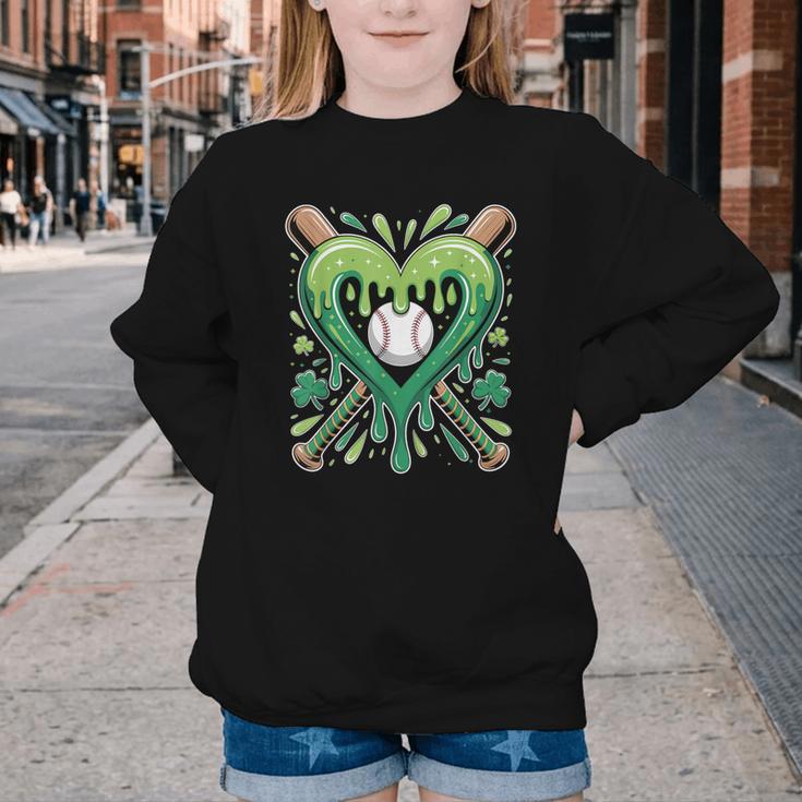 Baseball St Patricks Day Boys Girls Men Women Shamrock Green Youth Crewneck Sweatshirt Baseball St Patricks Day Boys Girls Men Women Shamrock Green Youth Crewneck Sweatshirt