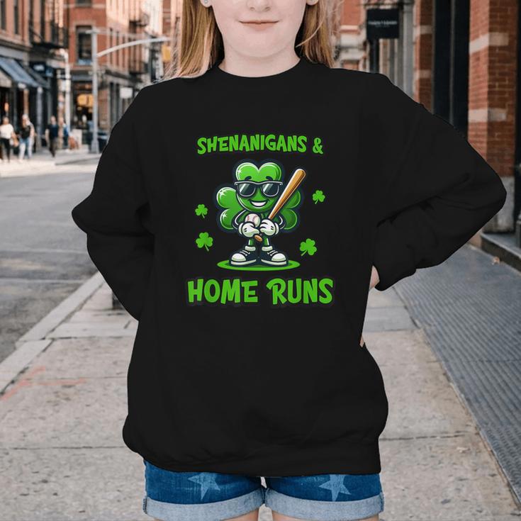 Baseball St Patrick's Day Irish Shamrock Trendy Youth Crewneck Sweatshirt Baseball St Patrick's Day Irish Shamrock Trendy Youth Crewneck Sweatshirt