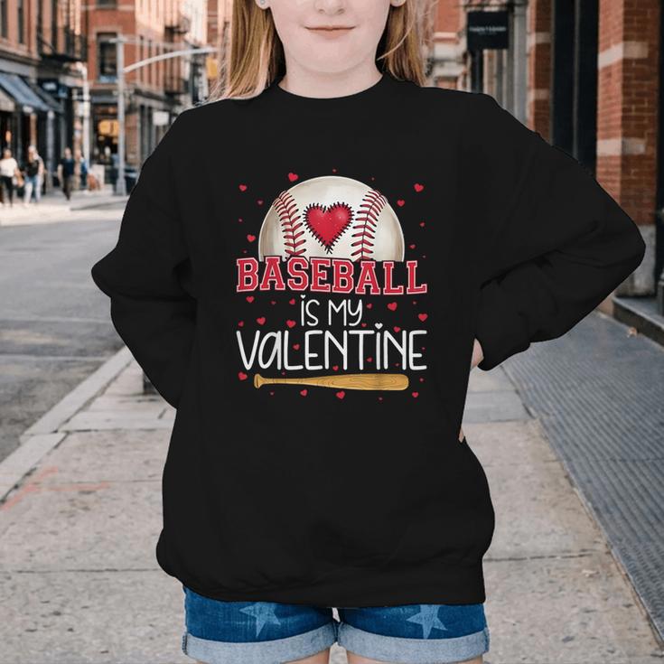 Baseball Is My Valentine Valentines Day Men Boys Kids Teen Youth Crewneck Sweatshirt Baseball Is My Valentine Valentines Day Men Boys Kids Teen Youth Crewneck Sweatshirt