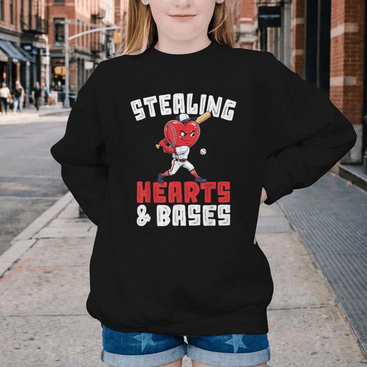 Boys Baseball Valentines Shirt Sterling Hearts Baseball Youth Crewneck Sweatshirt Boys Baseball Valentines Shirt Sterling Hearts Baseball Youth Crewneck Sweatshirt