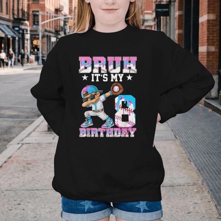 Bruh It's My 8th Birthday Baseball Ice Cream Drip 8 Year Old Youth Crewneck Sweatshirt Bruh It's My 8th Birthday Baseball Ice Cream Drip 8 Year Old Youth Crewneck Sweatshirt