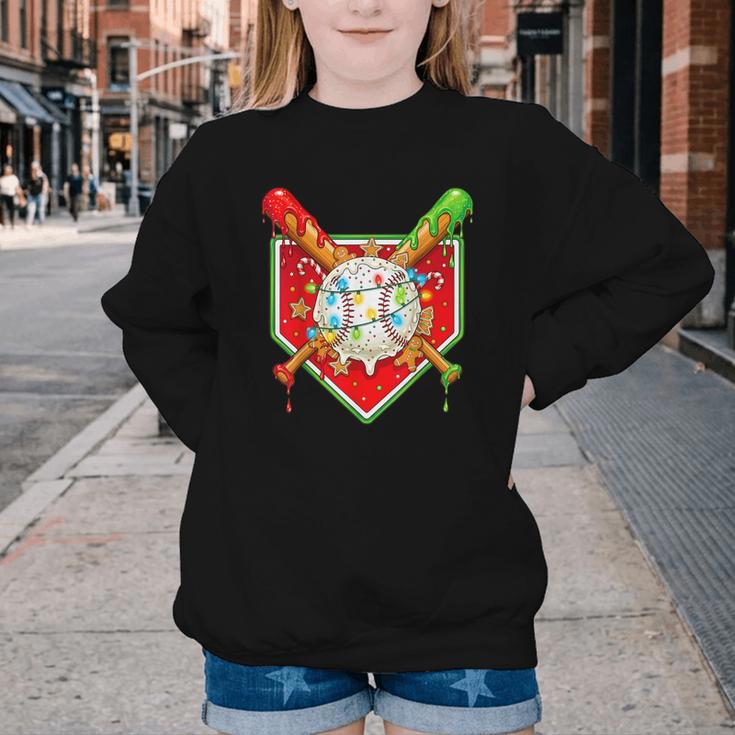 Christmas Baseball Ice Cream Drip Men Women Kids Youth Crewneck Sweatshirt Christmas Baseball Ice Cream Drip Men Women Kids Youth Crewneck Sweatshirt