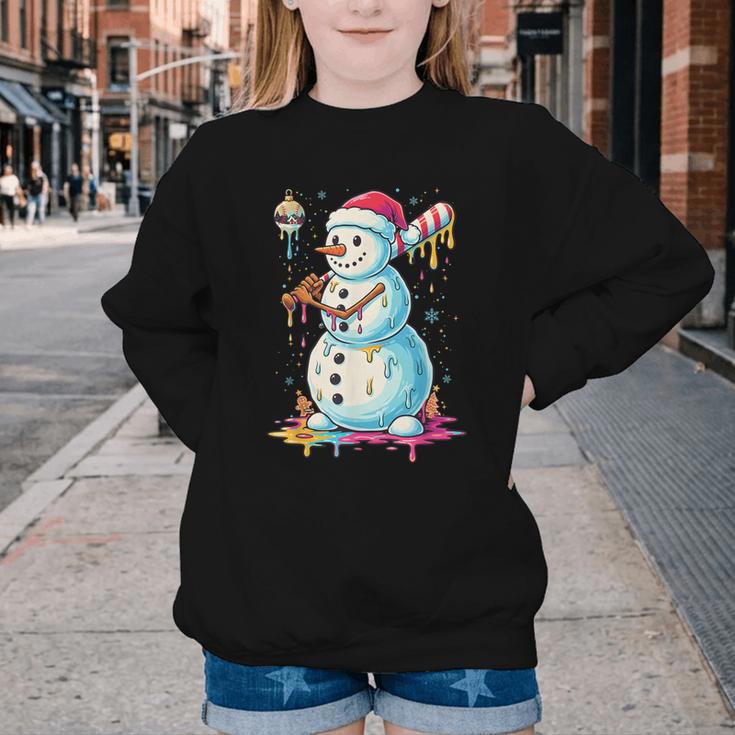 Christmas Baseball Snowman Drip For Boys Men Girls Women Youth Crewneck Sweatshirt Christmas Baseball Snowman Drip For Boys Men Girls Women Youth Crewneck Sweatshirt