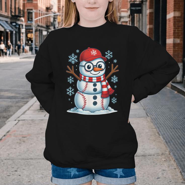 Christmas Baseball Snowman Xmas Pajamas Women Men Boys Youth Crewneck Sweatshirt Christmas Baseball Snowman Xmas Pajamas Women Men Boys Youth Crewneck Sweatshirt