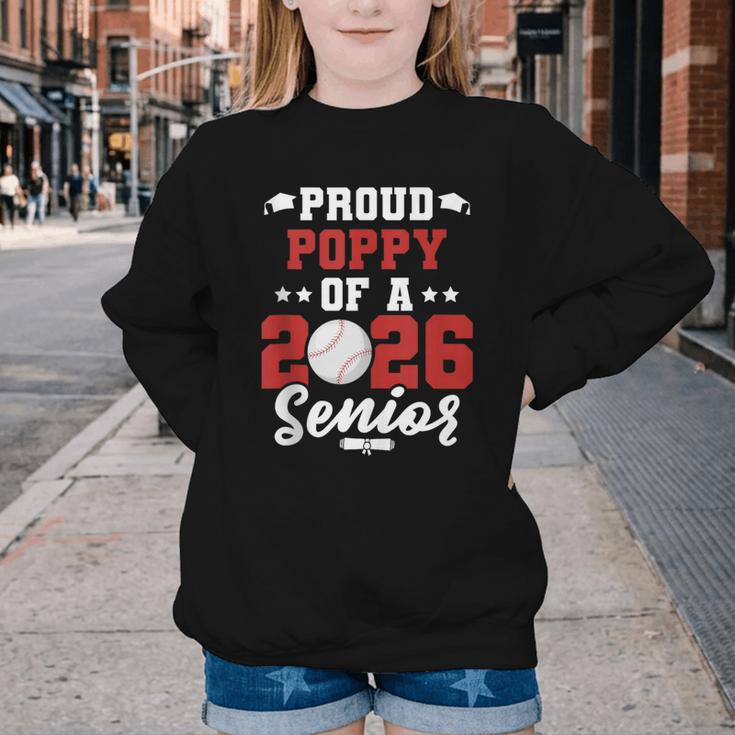 Class Of 2026 Senior Year Baseball Poppy 2026 Graduate Youth Crewneck Sweatshirt