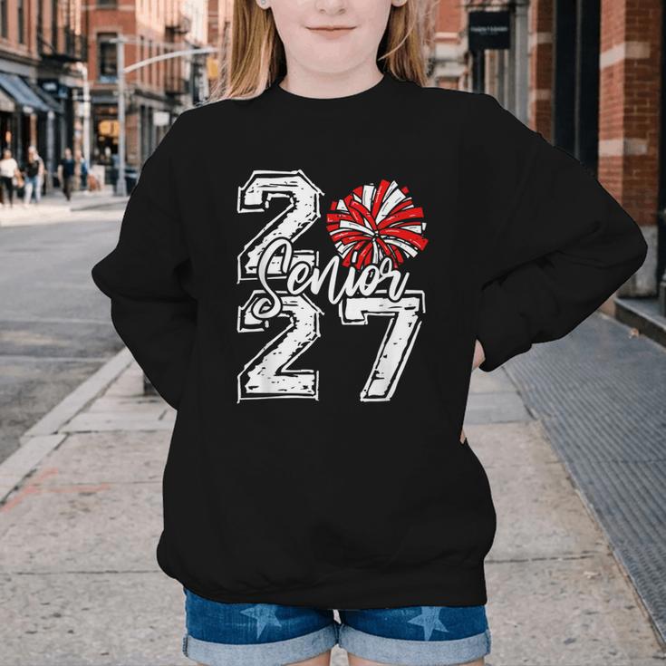 Class Of 2027 Cheer Red Senior 2027 Back To School Youth Crewneck Sweatshirt Class Of 2027 Cheer Red Senior 2027 Back To School Youth Crewneck Sweatshirt
