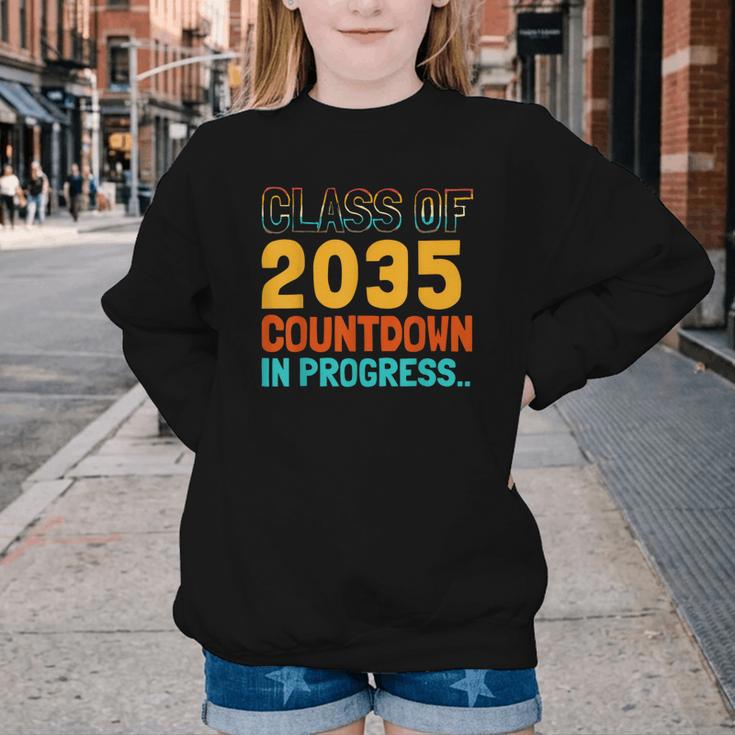 Class Of 2035 Countdown In Progress Fun Back To School Retro Youth Crewneck Sweatshirt Class Of 2035 Countdown In Progress Fun Back To School Retro Youth Crewneck Sweatshirt