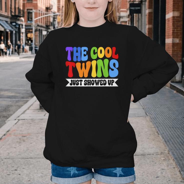 Cool Twins Just Showed Up Kid Boy Teen Twin Back To School Youth Crewneck Sweatshirt Cool Twins Just Showed Up Kid Boy Teen Twin Back To School Youth Crewneck Sweatshirt
