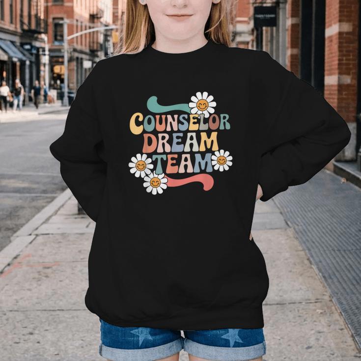 Counselor Dream Team Retro Back To School Counselor Squad Youth Crewneck Sweatshirt Counselor Dream Team Retro Back To School Counselor Squad Youth Crewneck Sweatshirt