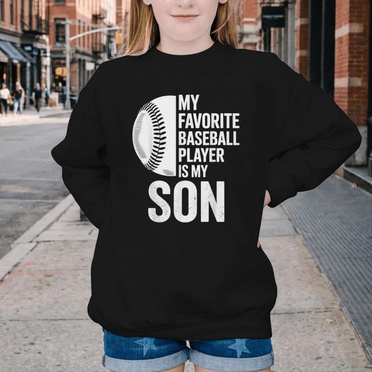 Cute Favorite Baseball Player Is My Son Women Men Youth Crewneck Sweatshirt Cute Favorite Baseball Player Is My Son Women Men Youth Crewneck Sweatshirt