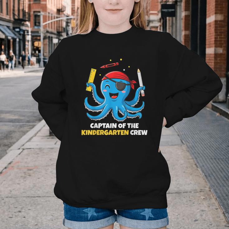 Cute Octopus Pirate Kindergarten Boys Kids Back To School Youth Crewneck Sweatshirt Cute Octopus Pirate Kindergarten Boys Kids Back To School Youth Crewneck Sweatshirt