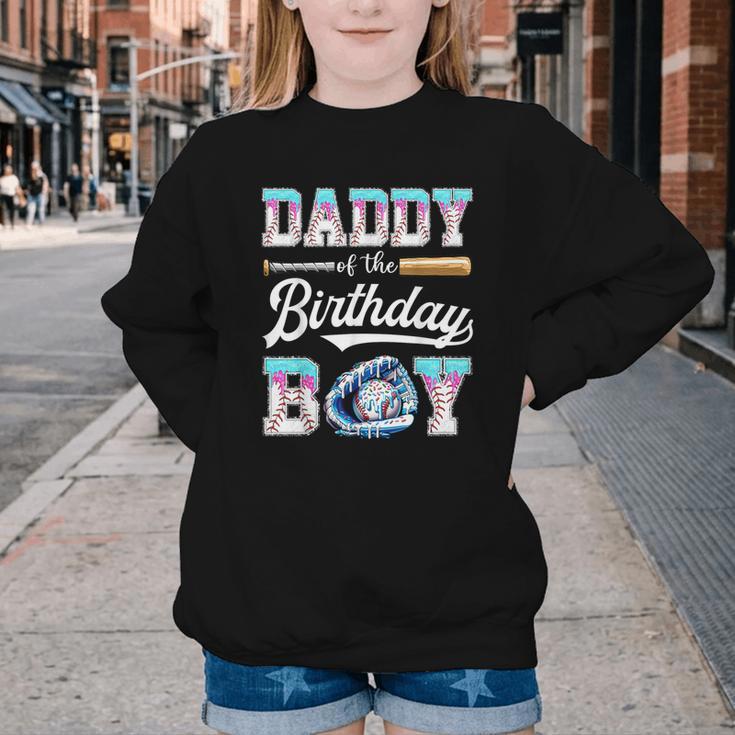 Daddy Of The Birthday Boy Baseball Ice Cream Drip Matching Youth Crewneck Sweatshirt Daddy Of The Birthday Boy Baseball Ice Cream Drip Matching Youth Crewneck Sweatshirt