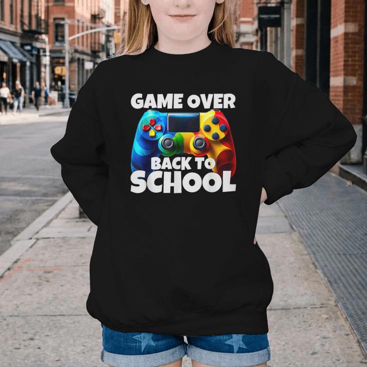 Game Over Back To School Gaming Controller Kids Gamer Youth Crewneck Sweatshirt Game Over Back To School Gaming Controller Kids Gamer Youth Crewneck Sweatshirt