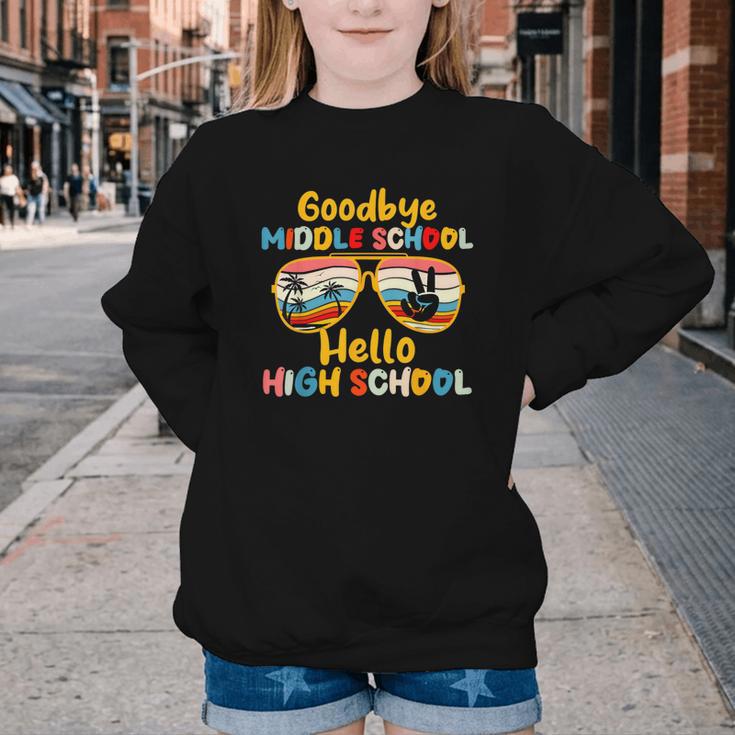Goodbye Middle School Hello High School Back To School Youth Crewneck Sweatshirt Goodbye Middle School Hello High School Back To School Youth Crewneck Sweatshirt