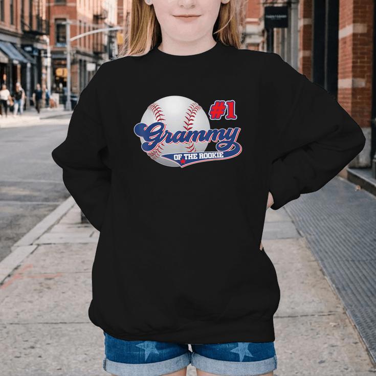 Grammy Rookie Of Year 1st Birthday Baseball Theme Matching Youth Crewneck Sweatshirt Grammy Rookie Of Year 1st Birthday Baseball Theme Matching Youth Crewneck Sweatshirt