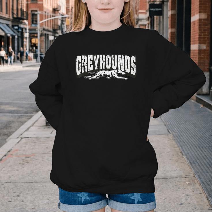 Greyhounds Mascot Back To School Team Spirit Youth Crewneck Sweatshirt