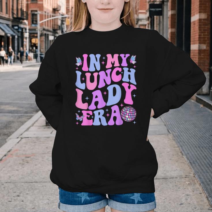 Groovy In My Lunch Lady Era Cafeteria Back To School Youth Crewneck Sweatshirt Groovy In My Lunch Lady Era Cafeteria Back To School Youth Crewneck Sweatshirt