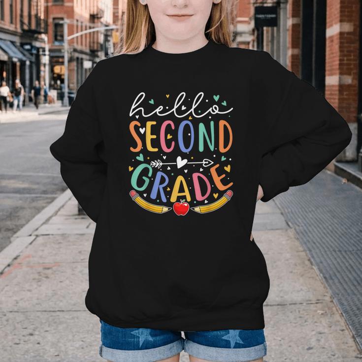 Hello 2nd Grade Tshirt Second Grade Back To School Youth Crewneck Sweatshirt Hello 2nd Grade Tshirt Second Grade Back To School Youth Crewneck Sweatshirt