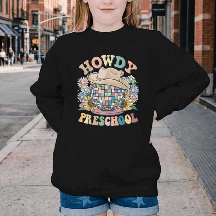 Howdy Preschool Cowgirl Country Western Pre-K Back To School Youth Crewneck Sweatshirt Howdy Preschool Cowgirl Country Western Pre-K Back To School Youth Crewneck Sweatshirt