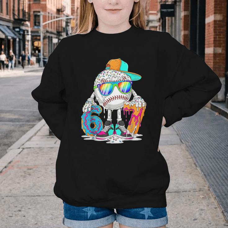 HUGvyn 6 7 Baseball Number Kid Drip Ice Cream Six Seven Meme Youth Crewneck Sweatshirt HUGvyn 6 7 Baseball Number Kid Drip Ice Cream Six Seven Meme Youth Crewneck Sweatshirt
