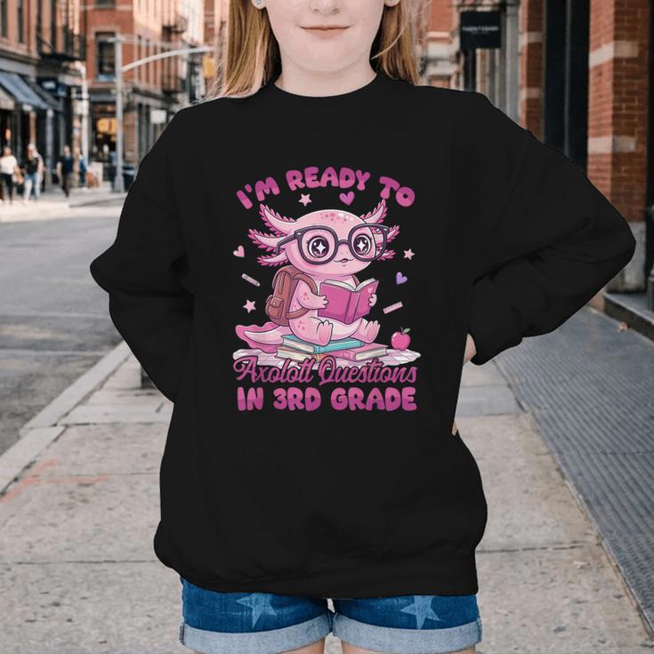 I'm Ready To Axolotl Questions In 3rd Grade Back To School Youth Crewneck Sweatshirt I'm Ready To Axolotl Questions In 3rd Grade Back To School Youth Crewneck Sweatshirt