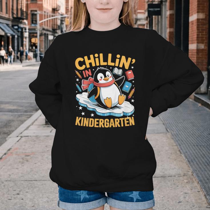 Kids Chillin In Kindergarten Penguin Student Back To School Boys Youth Crewneck Sweatshirt Kids Chillin In Kindergarten Penguin Student Back To School Boys Youth Crewneck Sweatshirt