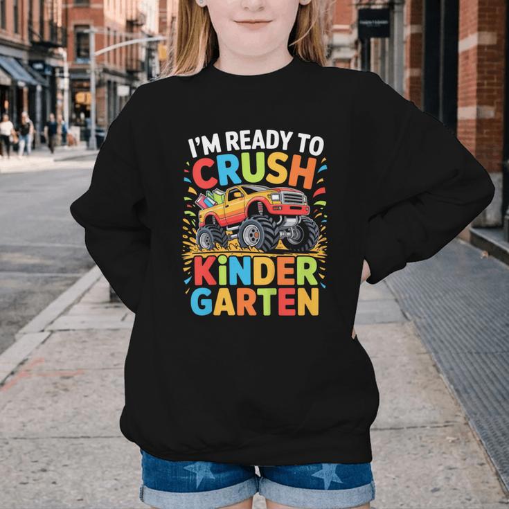 Kids I'm Ready To Crush Kindergarten Shirt Back To School Boy Youth Crewneck Sweatshirt Kids I'm Ready To Crush Kindergarten Shirt Back To School Boy Youth Crewneck Sweatshirt