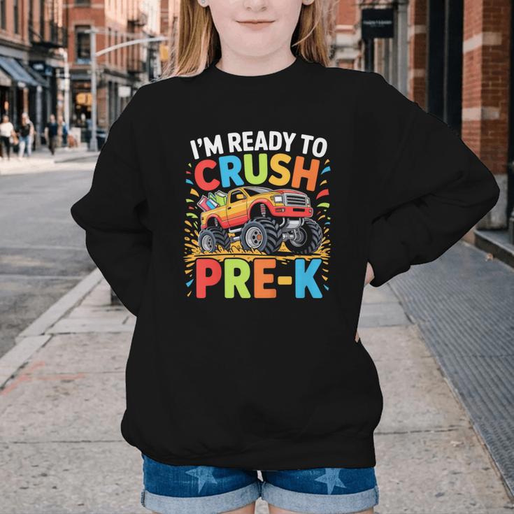 Kids I'm Ready To Crush Pre-K Shirt Back To School PreK Boy Youth Crewneck Sweatshirt Kids I'm Ready To Crush Pre-K Shirt Back To School PreK Boy Youth Crewneck Sweatshirt