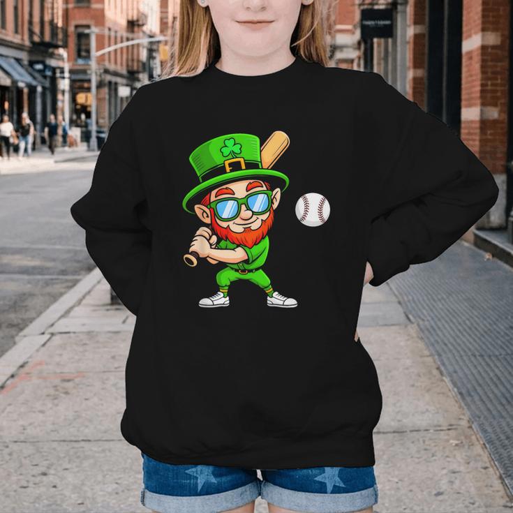 Kids St Patricks Day Shirt Leprechaun Baseball Boys Men Youth Crewneck Sweatshirt Kids St Patricks Day Shirt Leprechaun Baseball Boys Men Youth Crewneck Sweatshirt