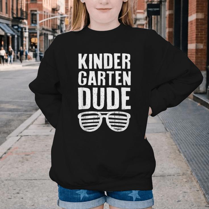 Kindergarten Dude First Day Back To School Boys Kids Youth Crewneck Sweatshirt Kindergarten Dude First Day Back To School Boys Kids Youth Crewneck Sweatshirt