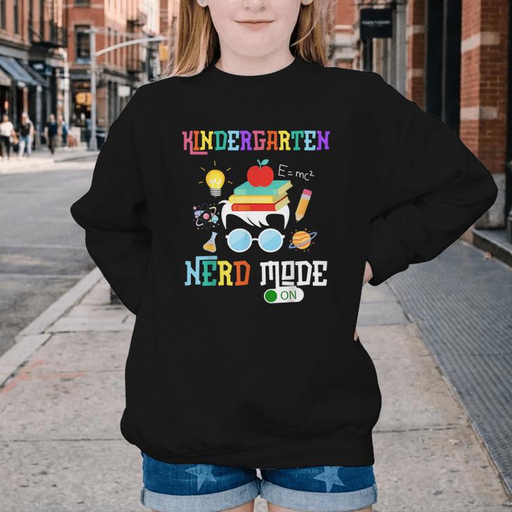 Kindergarten Nerd Mode On Back To School Science Kids Boys Youth Crewneck Sweatshirt Kindergarten Nerd Mode On Back To School Science Kids Boys Youth Crewneck Sweatshirt