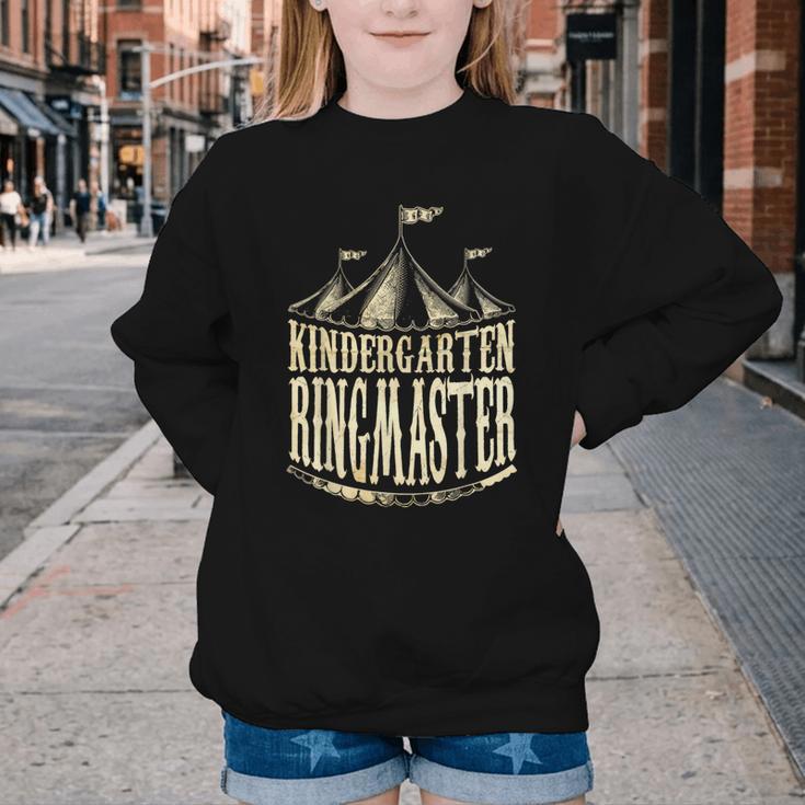 Kindergarten Ringmaster Carnival Back To School Circus Staff Youth Crewneck Sweatshirt Kindergarten Ringmaster Carnival Back To School Circus Staff Youth Crewneck Sweatshirt