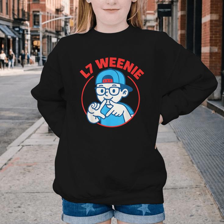 L7 Weenie Baseball Softball Youth Crewneck Sweatshirt L7 Weenie Baseball Softball Youth Crewneck Sweatshirt