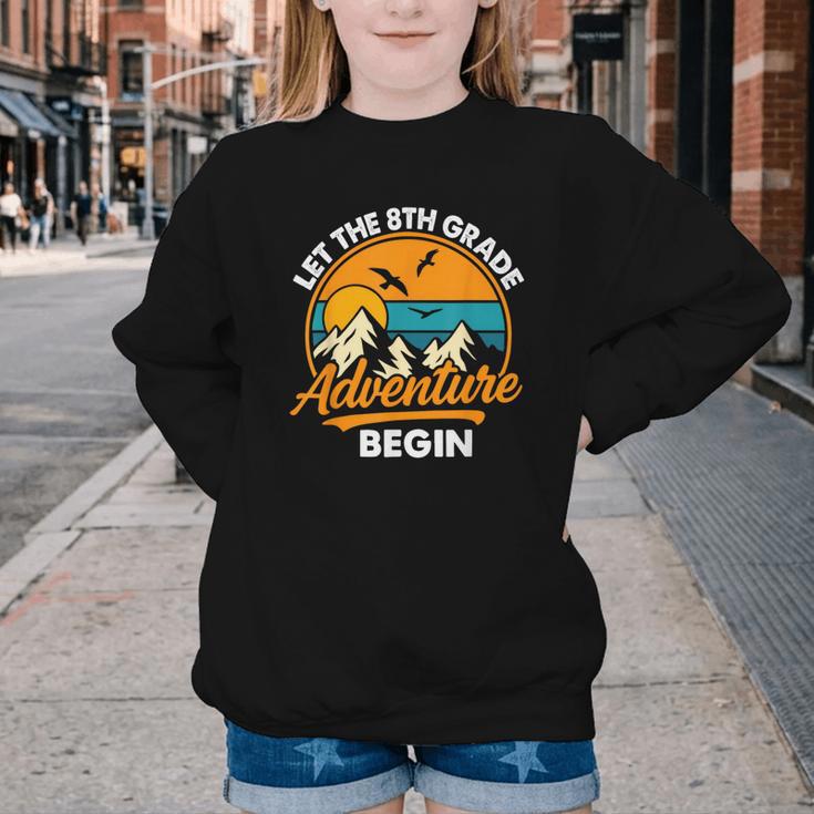 Let The 8th Grade Adventure Begin Back To School Youth Crewneck Sweatshirt Let The 8th Grade Adventure Begin Back To School Youth Crewneck Sweatshirt