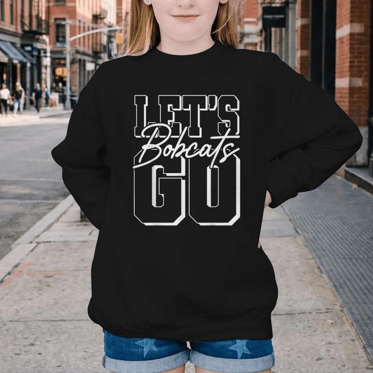 Let's Go Bobcats Back To School Spirit Youth Crewneck Sweatshirt Let's Go Bobcats Back To School Spirit Youth Crewneck Sweatshirt