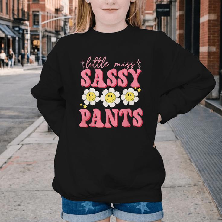 Little Miss Sassy Pants Back To School Girls Youth Crewneck Sweatshirt Little Miss Sassy Pants Back To School Girls Youth Crewneck Sweatshirt