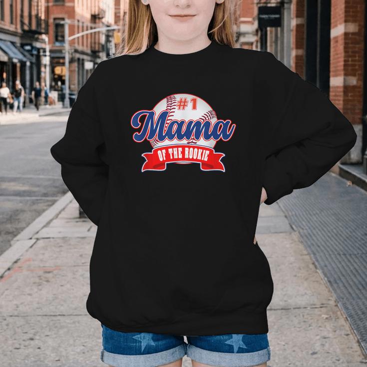 Mama Rookie Of Year 1st Birthday Baseball Theme Matching Youth Crewneck Sweatshirt Mama Rookie Of Year 1st Birthday Baseball Theme Matching Youth Crewneck Sweatshirt