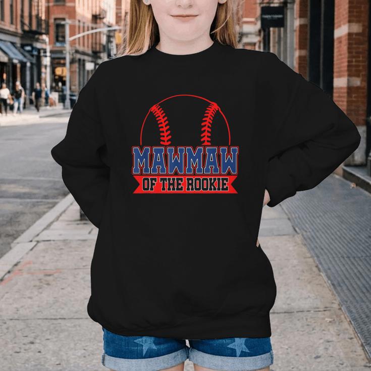 Mawmaw Rookie Of Year 1st Birthday Baseball Theme Matching Youth Crewneck Sweatshirt Mawmaw Rookie Of Year 1st Birthday Baseball Theme Matching Youth Crewneck Sweatshirt