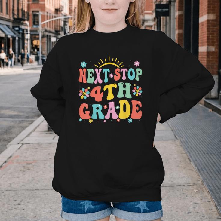 Next Stop 4th Grade Graduation To Forth Grade Back To School Youth Crewneck Sweatshirt